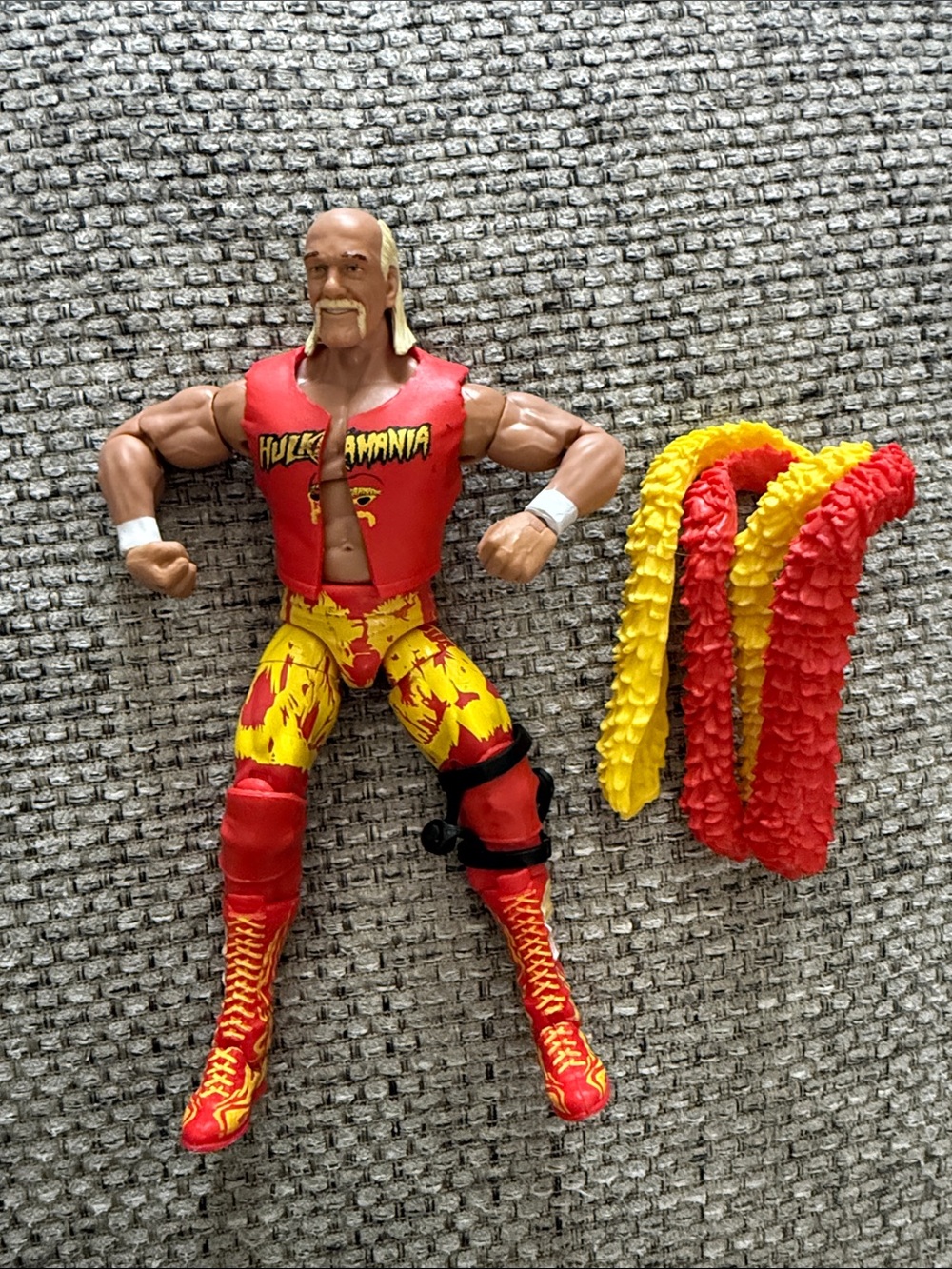 WWE Hulkamania Action Figure in Red and Yellow